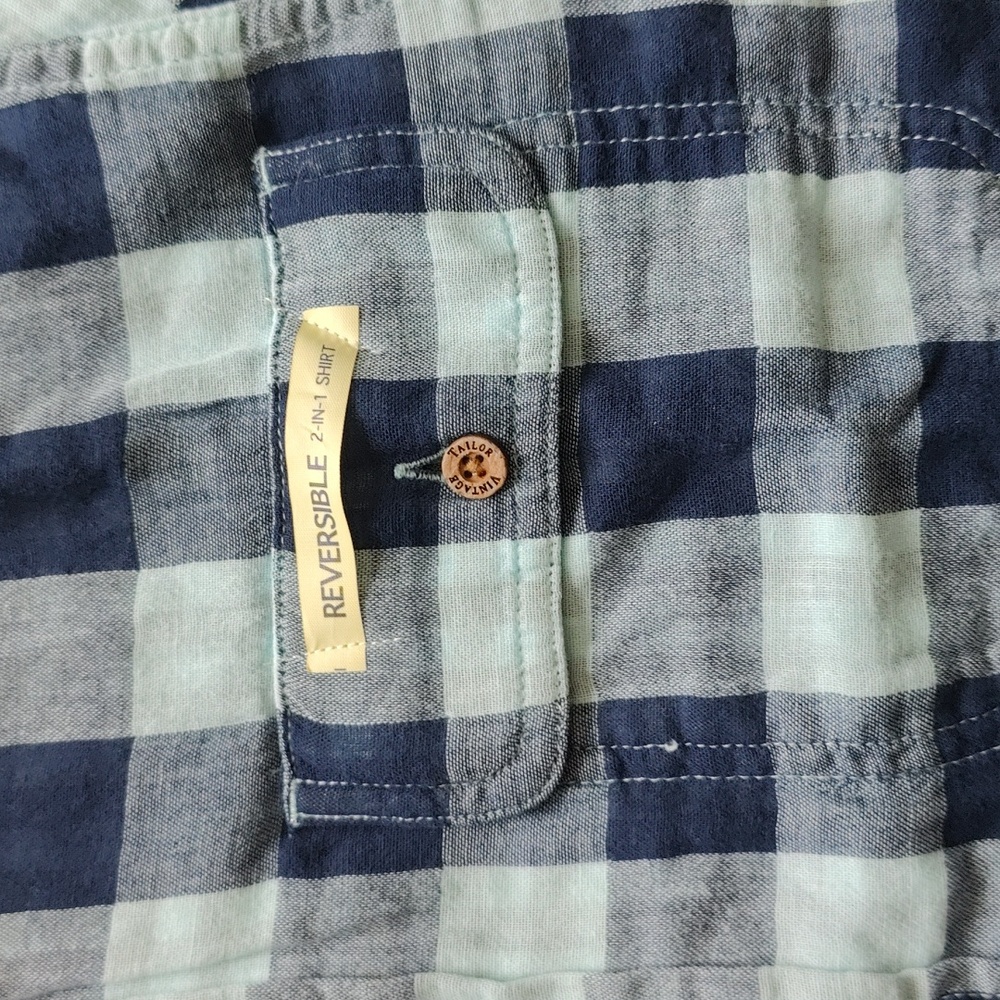 63. Tailor Vintage Reversible Shirt | Color - Canel Blue - Picture 10 of 14